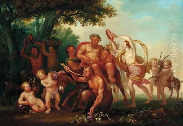 The March of Silenus Oil Painting by Balthasar Beschey