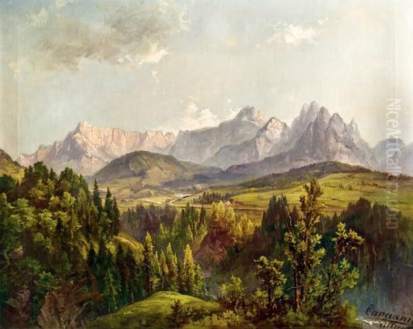 Blick Auf Die Julischen Alpen * Oil Painting by Jacob Canciani