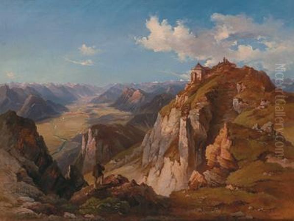 View From Dobratsch Into The Gailtal Oil Painting by Jacob Canciani