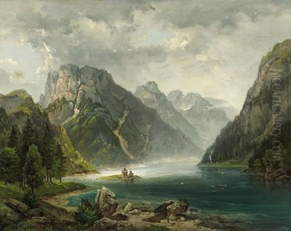 Motiv Vom Raiblersee Oil Painting by Jacob Canciani