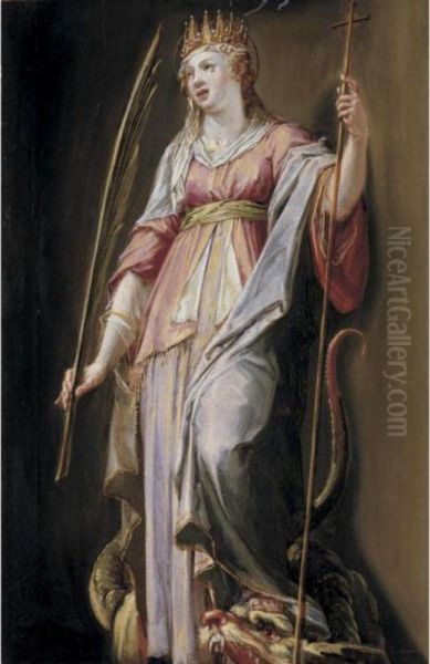 St. Margaret Of Antioch Oil Painting by Peter Candid