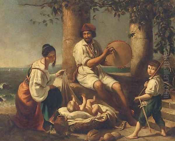 The musicians Oil Painting by Eugene de Blaas