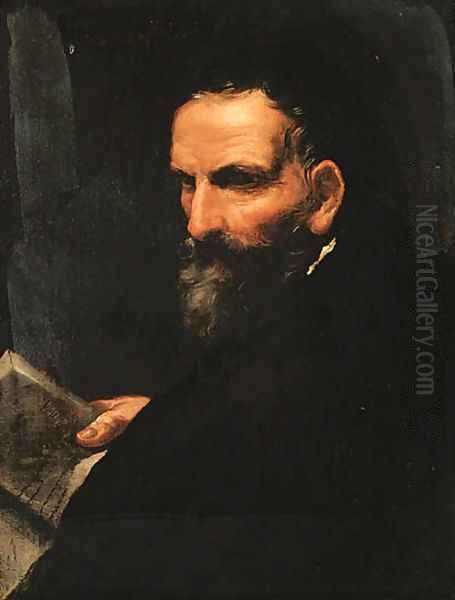 Portrait of a gentleman Oil Painting by Giovanni Antonio Burrini