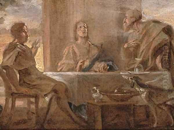 The Supper at Emmaus Oil Painting by Jan van Boeckhorst