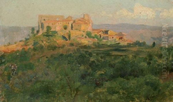 Paesaggio Oil Painting by Nicolo Cannicci