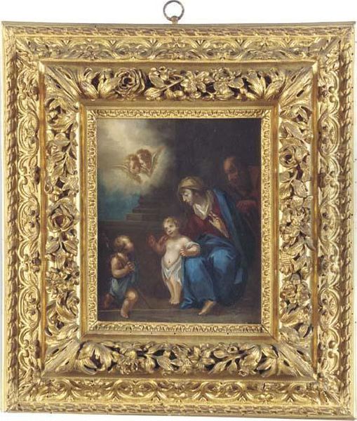 The Virgin And Child With The Infant Saint John The Baptist Oil Painting by Alonso Cano