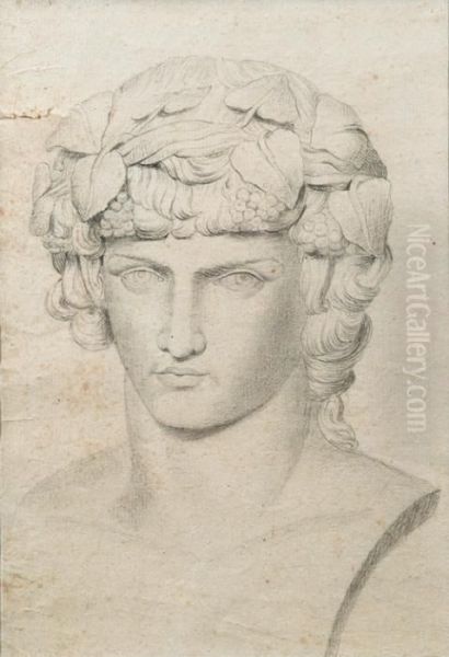 Studio Di Busto Classico (bacco) Oil Painting by Antonio Canova