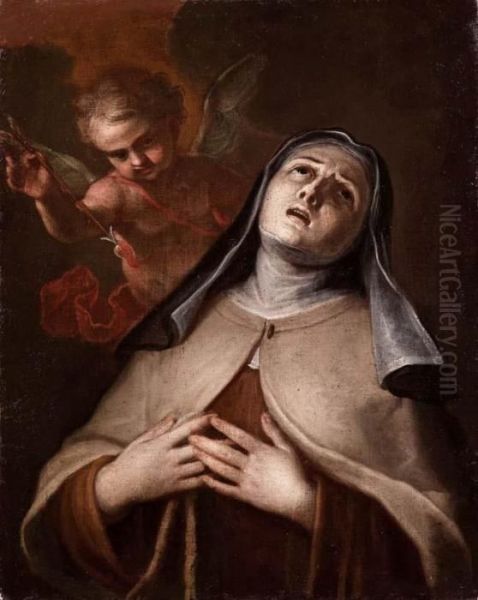 Santa Teresa D'avila Oil Painting by Domenico Maria Canuti