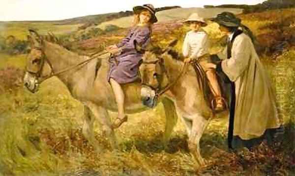 The Donkey Ride Oil Painting by George Edmund Butler