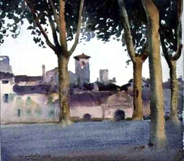 On the Walls, Lucca Oil Painting by Henry Herbert Bulman