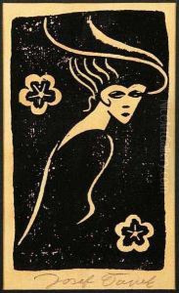 A Prostitute Oil Painting by Josef Capek