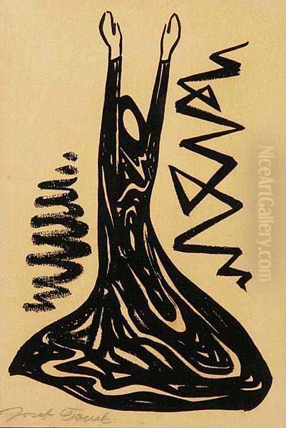 Despair Oil Painting by Josef Capek