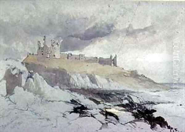 Dunstanburgh Castle Oil Painting by James Burrell-Smith