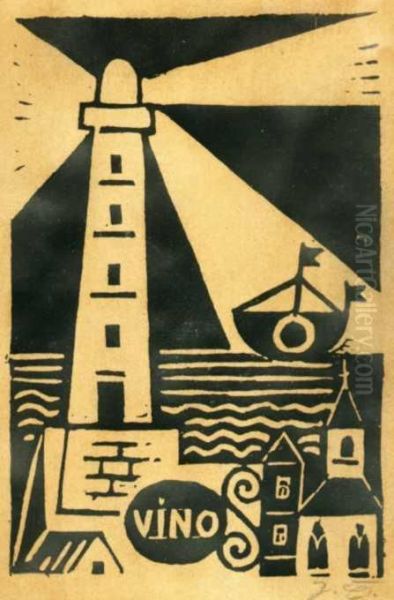 Majak Oil Painting by Josef Capek