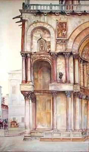 Corner of the Facade of St. Mark's Basilica, Venice Oil Painting by John Wharlton Bunney