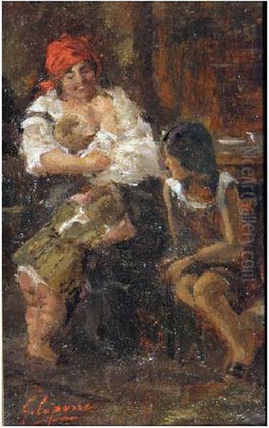 La Pappa Oil Painting by Gaetano Capone