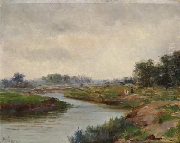 Bronx River, Eastchester, N.y. Oil Painting by Gaetano Capone