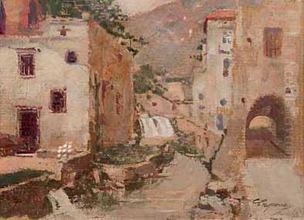 Strada Di Amalfi Oil Painting by Gaetano Capone