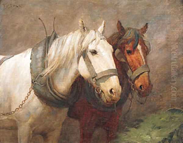 Stable Companions Oil Painting by William Barr