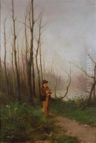 Giovane Nel Bosco Oil Painting by Francesco Capuano