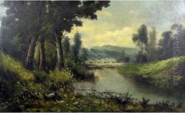 Paesaggio Fluviale Oil Painting by Francesco Capuano