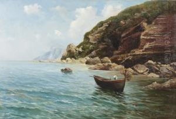 Sommerliche Partie An Der Suditalienischen Kuste. Oil Painting by Francesco Capuano