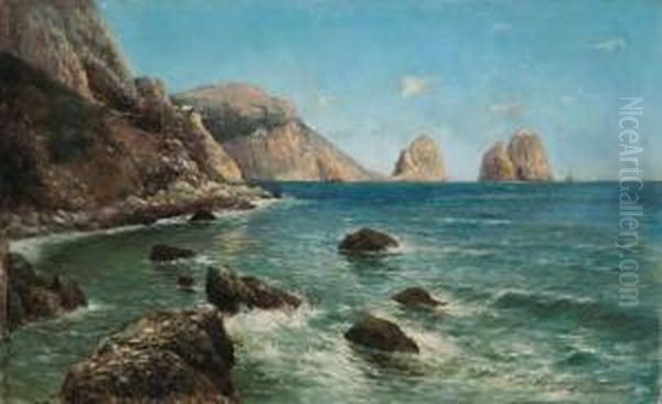 Capri, I Faraglioni Oil Painting by Francesco Capuano