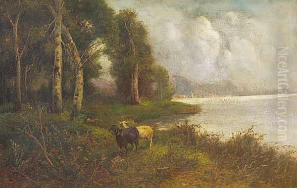 Escena De Bosque Con Cabras Oil Painting by Francesco Capuano