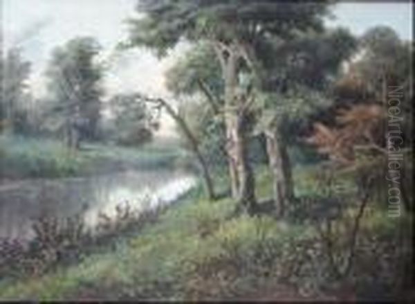 Paesaggio Alberato Oil Painting by Francesco Capuano