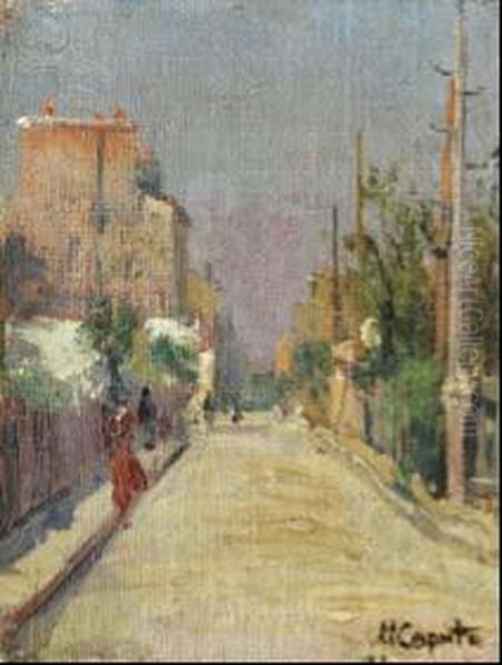 Strada Di Parigi Oil Painting by Ulisse Caputo