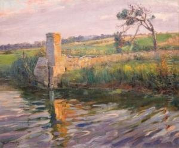 Bord De Riviere Oil Painting by Ulisse Caputo