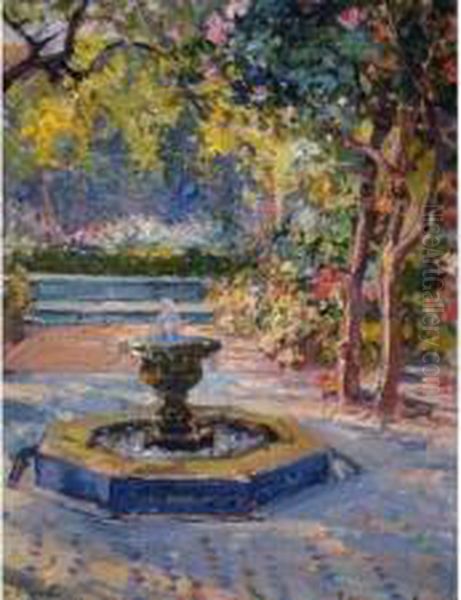 La Fontaine. Oil Painting by Ulisse Caputo