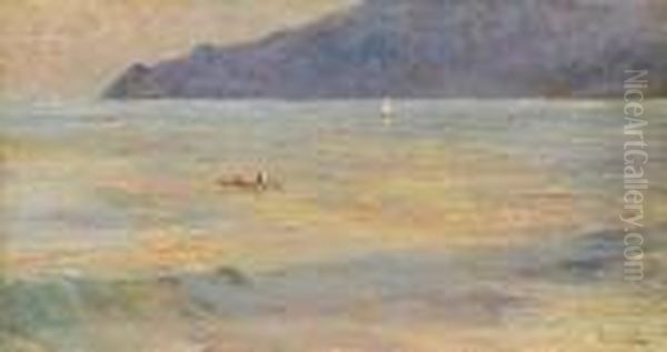 Marina Di Salerno Oil Painting by Ulisse Caputo