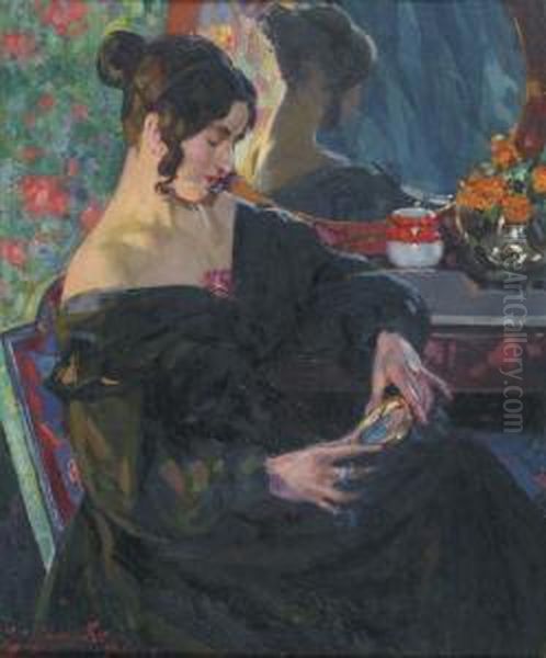 Contemplation Oil Painting by Ulisse Caputo