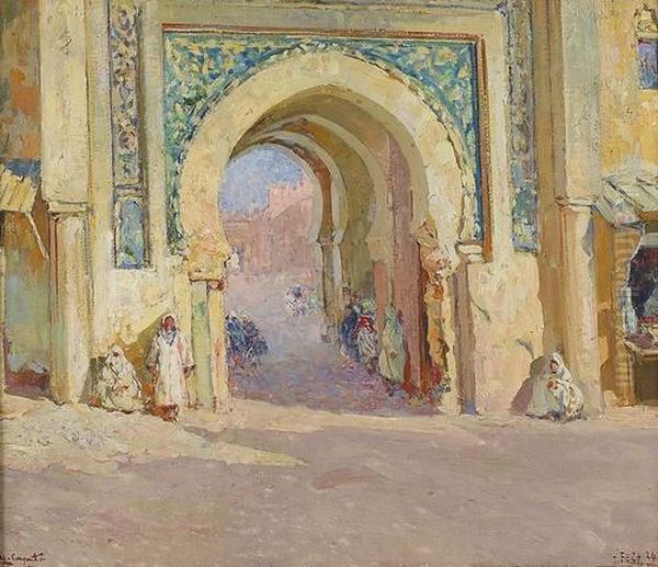 Stadttor Von Fez. Oil Painting by Ulisse Caputo