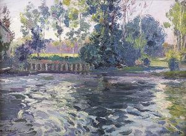 Moulin A Brechamps Oil Painting by Ulisse Caputo