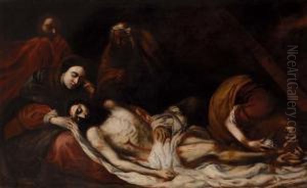 Compianto Sul Cristo Morto Oil Painting by Giovanni Battista Caracciolo