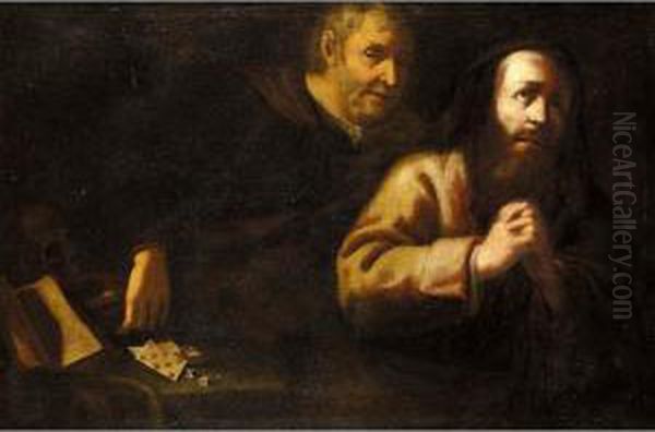 A Repentant Man Rejecting Worldly Goods Oil Painting by Giovanni Battista Caracciolo