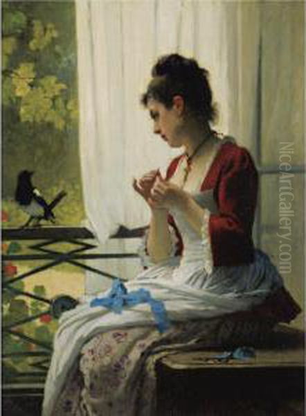 The Magpie Oil Painting by Joseph Caraud