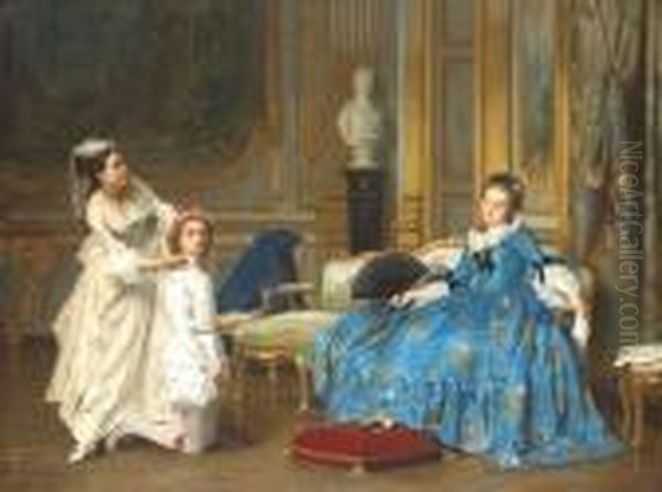 Dressing Up Oil Painting by Joseph Caraud