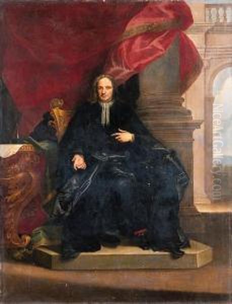 Ritratto Di Un Doge Della 
Repubblica Di Genova, Probabilmente Unesponente Della Famiglia Bombrini Oil Painting by Giovanni Bernardo Carbone