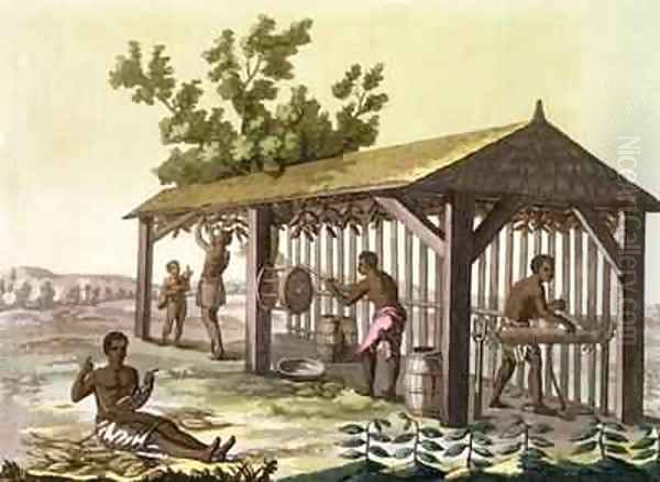 Slaves preparing tobacco, Virginia Oil Painting by G. Bramati