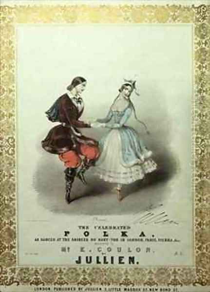 The Celebrated Polka, song sheet Oil Painting by John Brandard