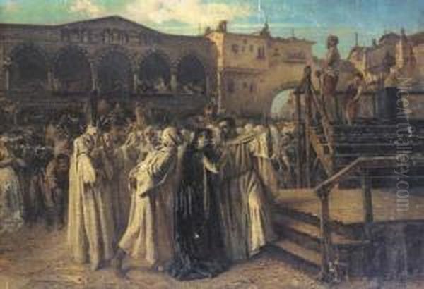 The Execution Of Marguerita Oil Painting by Filippo Carcano