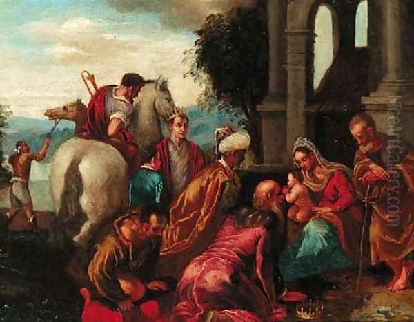 The Adoration of the Magi Oil Painting by Francesco, II Bassano