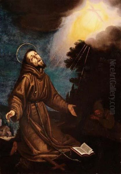 San Francesco Riceve Le Stimmate Oil Painting by Lodovico Cardi Cigoli