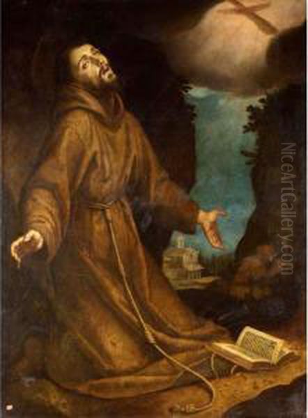 Saint Francis Receiving The Stigmata Oil Painting by Lodovico Cardi Cigoli