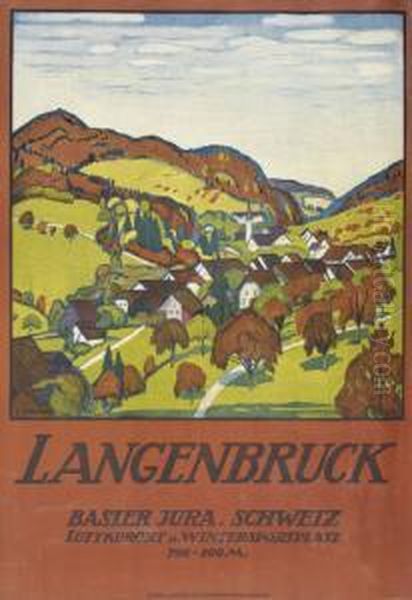 Langenbruck Oil Painting by Emil Cardinaux