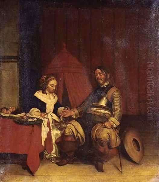 The Proposal Oil Painting by Gerard Ter Borch