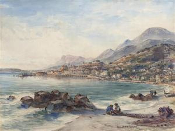 View Of Menton Oil Painting by Conrad H.R. Carelli